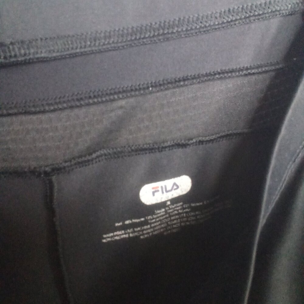 Fila Sport Capri Pants Women M Active Athletic Black - Picture 8 of 15